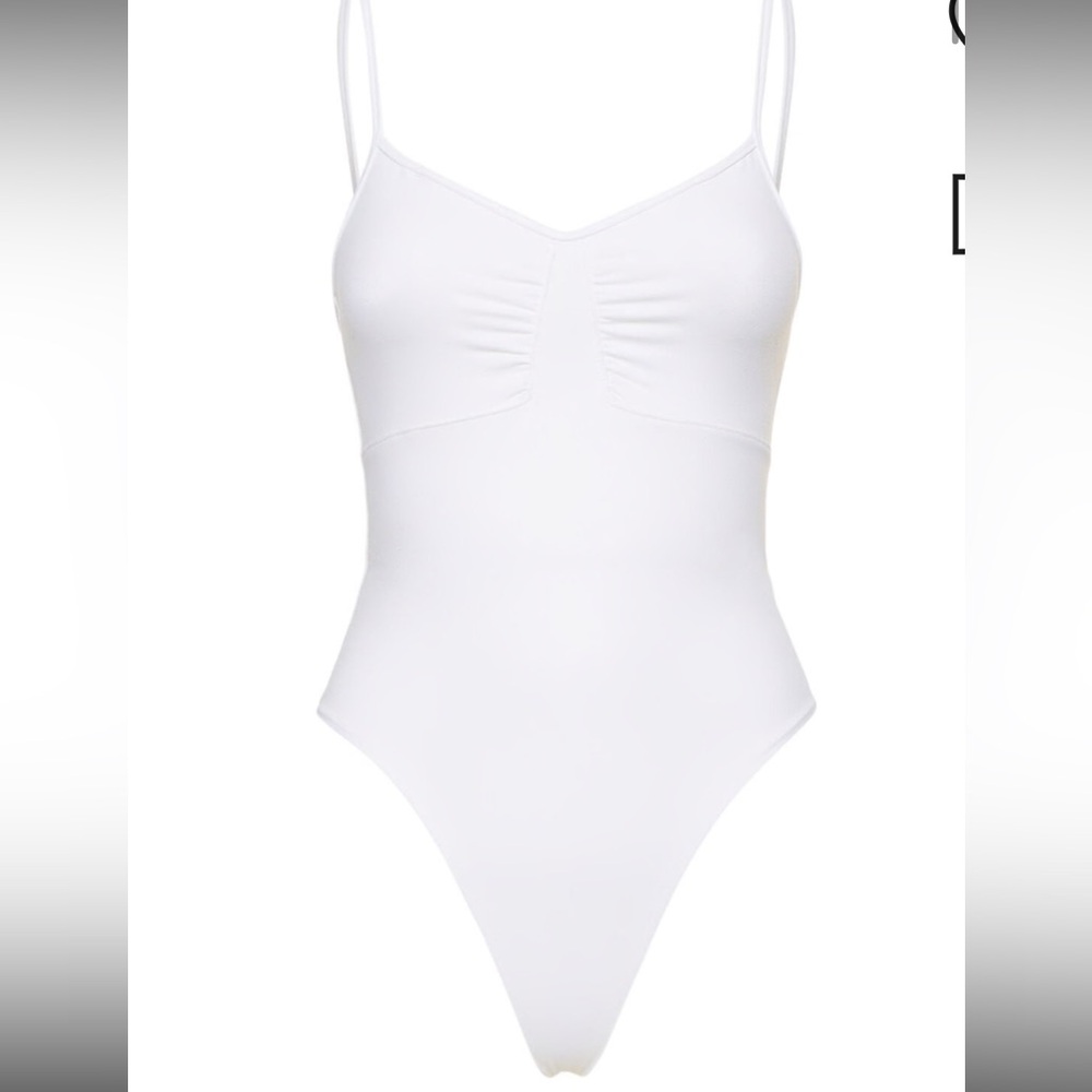 LIVE THE PROCESS Size Small Petite Vega Bodysuit In White High Waist